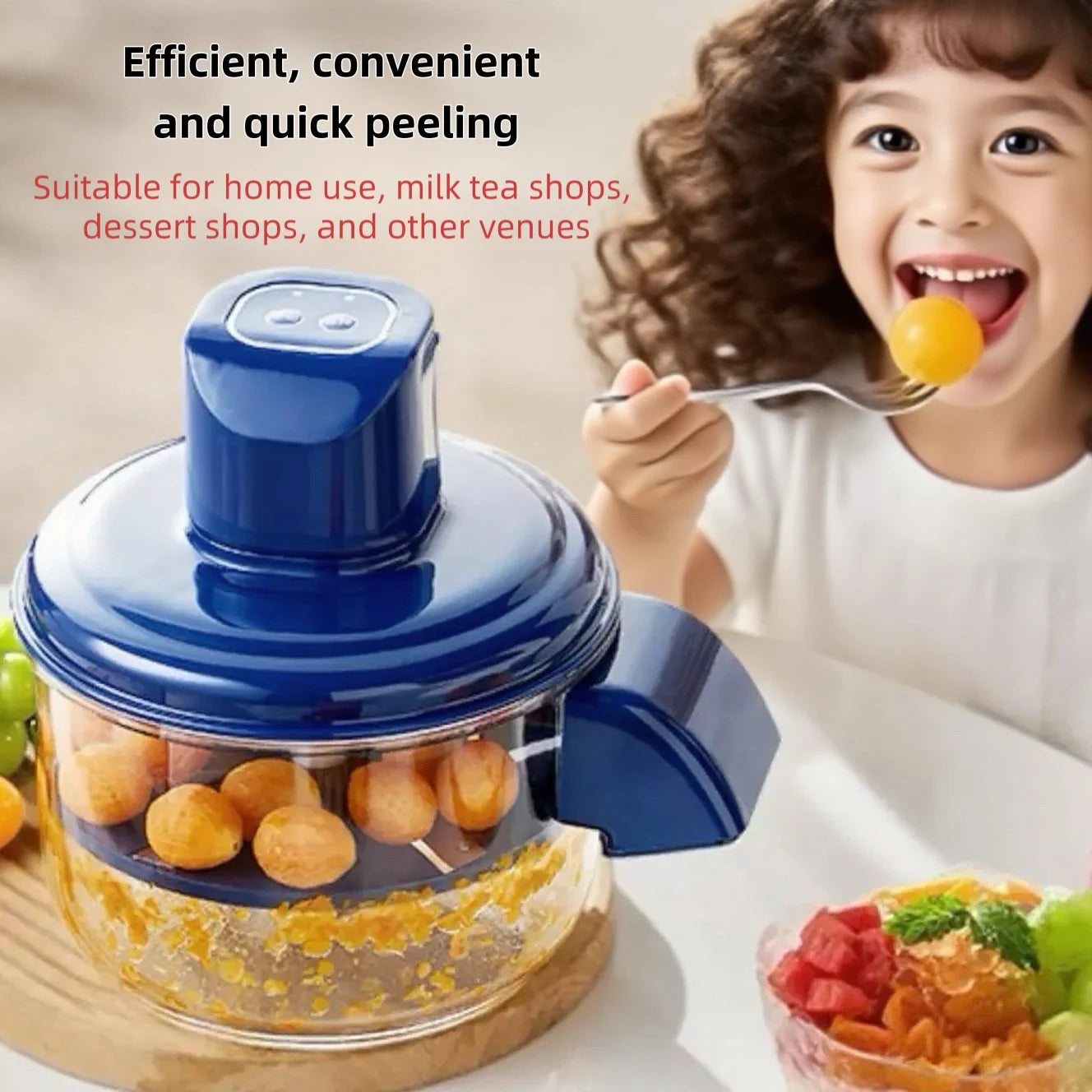 Upgrade 2-in-1 Automatic Grape Peeler Machine, Electric Garlic and Cherry Tomato Peeler, Cordless Fruit Skin Remover for Small P