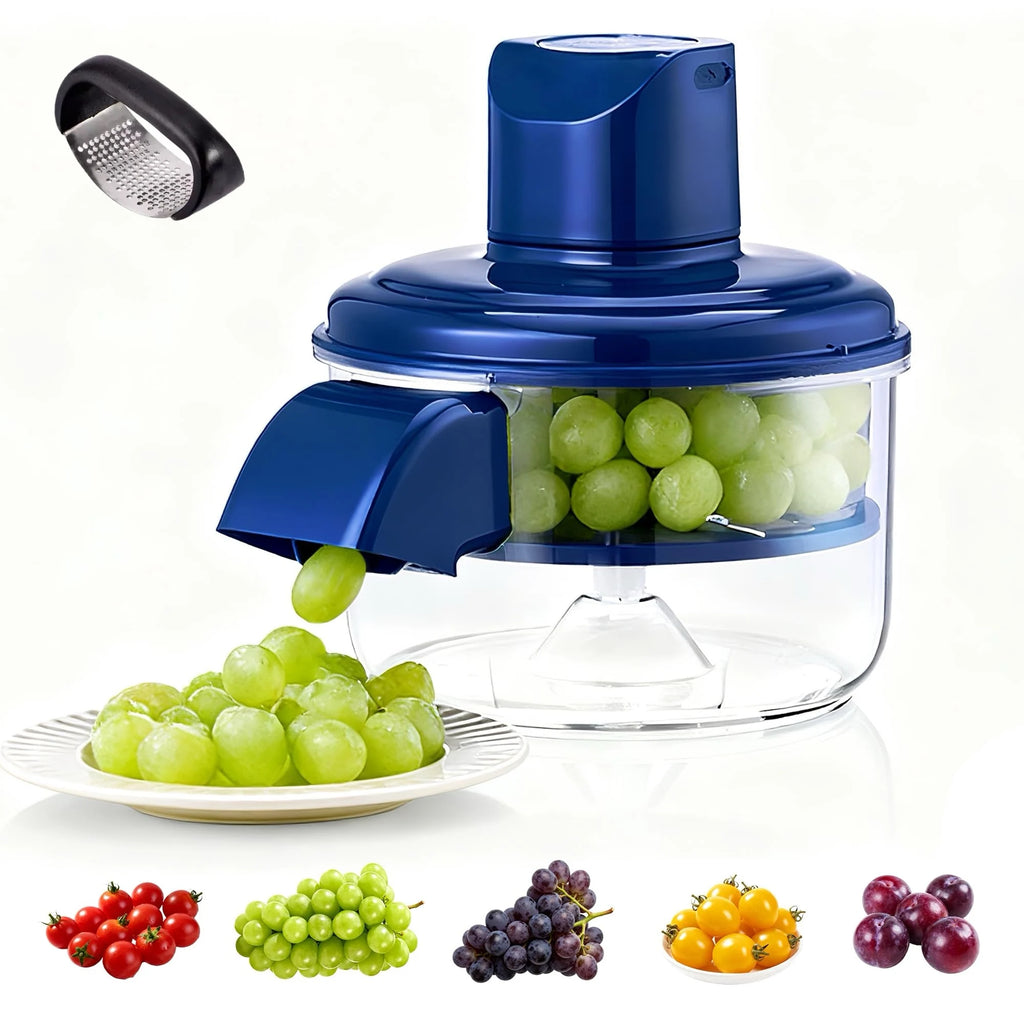 Upgrade 2-in-1 Automatic Grape Peeler Machine, Electric Garlic and Cherry Tomato Peeler, Cordless Fruit Skin Remover for Small P