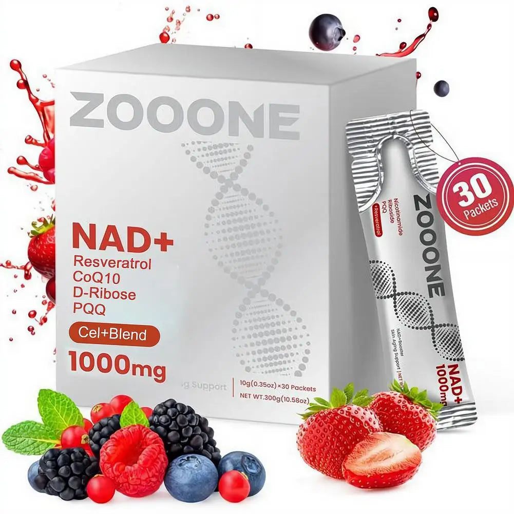 30pcs NAD+ Berry Flavor Supplement Nicotinamide Riboside PQQ For Energy Anti-Aging Lighten Skin Tone Boost NAD+