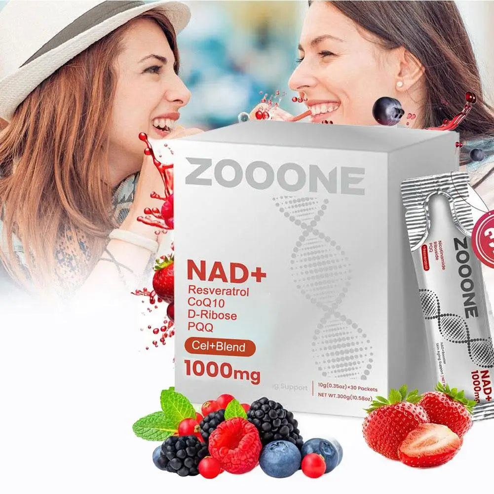 30pcs NAD+ Berry Flavor Supplement Nicotinamide Riboside PQQ For Energy Anti-Aging Lighten Skin Tone Boost NAD+