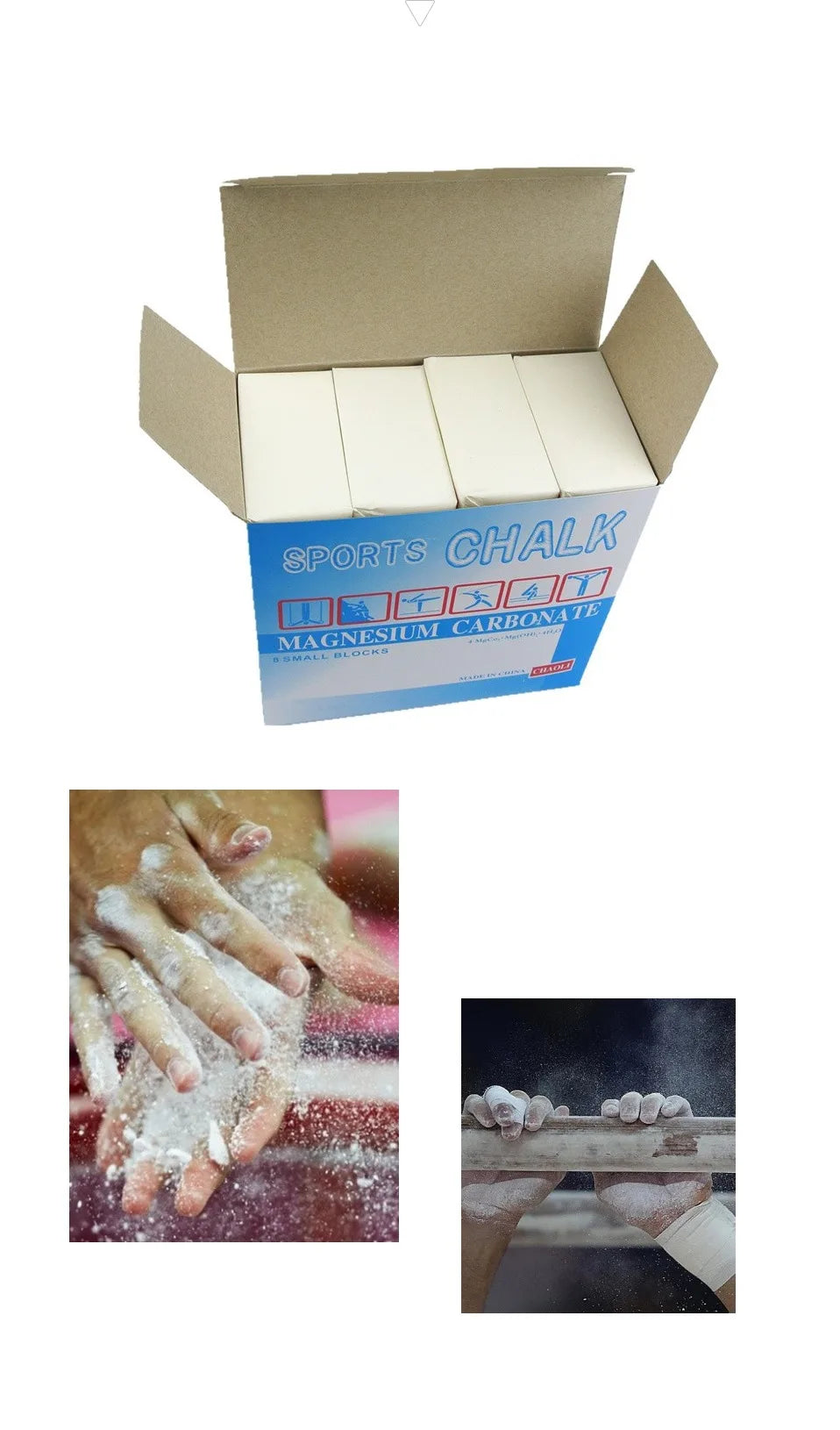 Non-Slip Magnesium Blocks for Rhythmic Gymnastics, Weightlifting Sports Brick, Climbing and Fitness Training, 2 PCs, 4 PCs, 8PCs