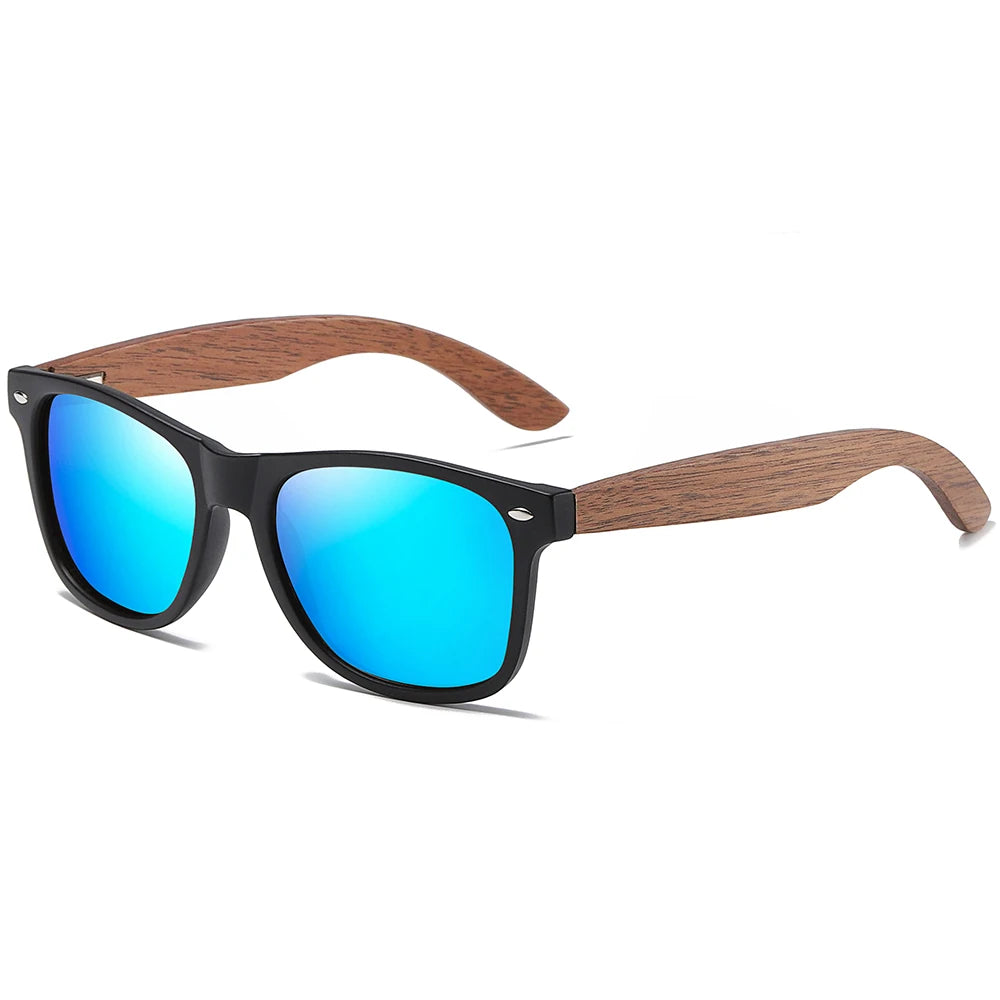 GM Brand Walnut Wooden Polarized Men's Sunglasses Square Frame Sun glasses Women Sun glasses Male Oculos de sol Masculino S7061h