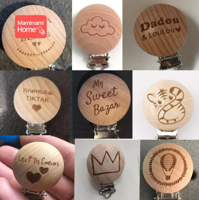 50pc Customize Logo Wooden Ring Baby Photogra Growth Souvenirs BPA Free Beech Ring Baby Photography Milestone Memorial Gifts