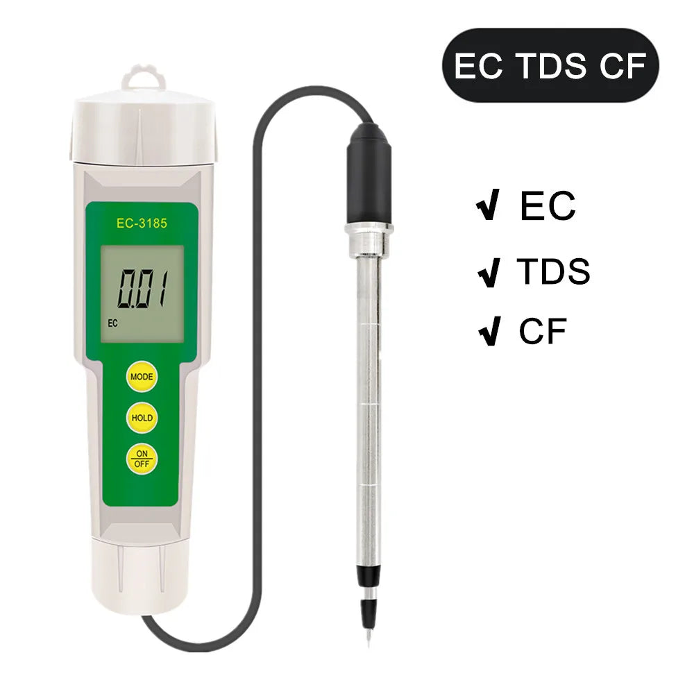 Soil Ph Meter Tester EC Meter for Soil PH TDS CF Sunlight Moisture Humidity Garden Temp Soil moisture Sensor Gauge Optional