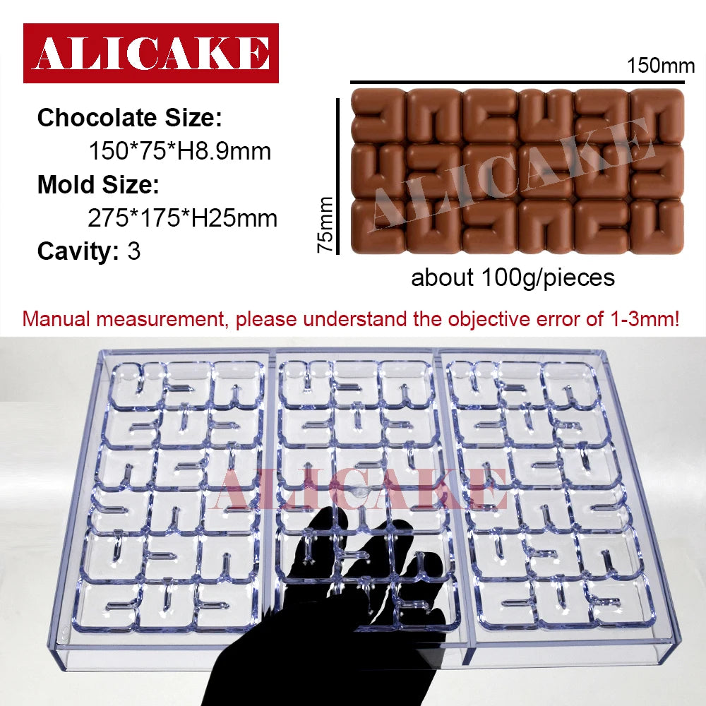 Chocolate Bar Mold Baking Pastry Tools For Baker Polycarbonate Chocolates Bar Bonbons Molds Baking Pastry Confectionery Mould