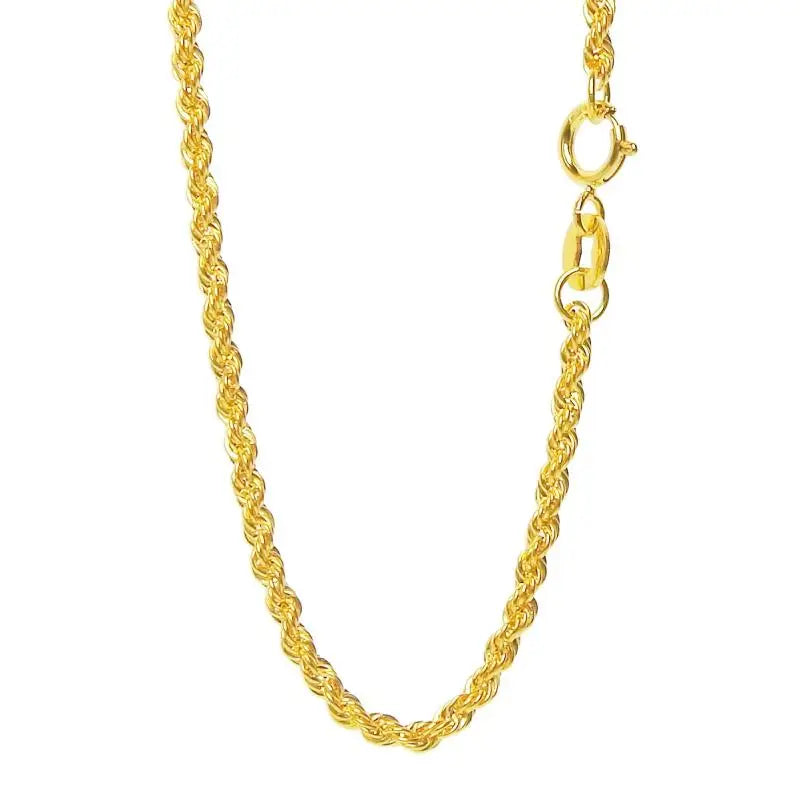 Sinya Pure 18k Au750 Gold Rope Chain Necklace Anklets Bracelets 100% Real Fine Jewelry For Women Ladies Mom Girls Best Gift