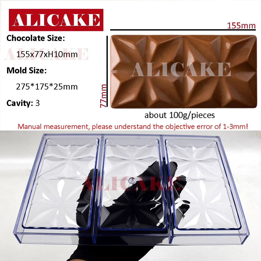 Chocolate Bar Mold Baking Pastry Tools For Baker Polycarbonate Chocolates Bar Bonbons Molds Baking Pastry Confectionery Mould