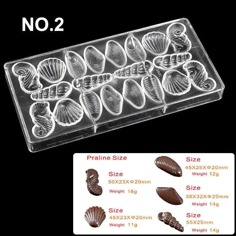 Polycarbonate Chocolate Mold Baking Confectionery Tools For Cake Decoration Pastry Baking Chocolate Candy Mold Bakeware Pan