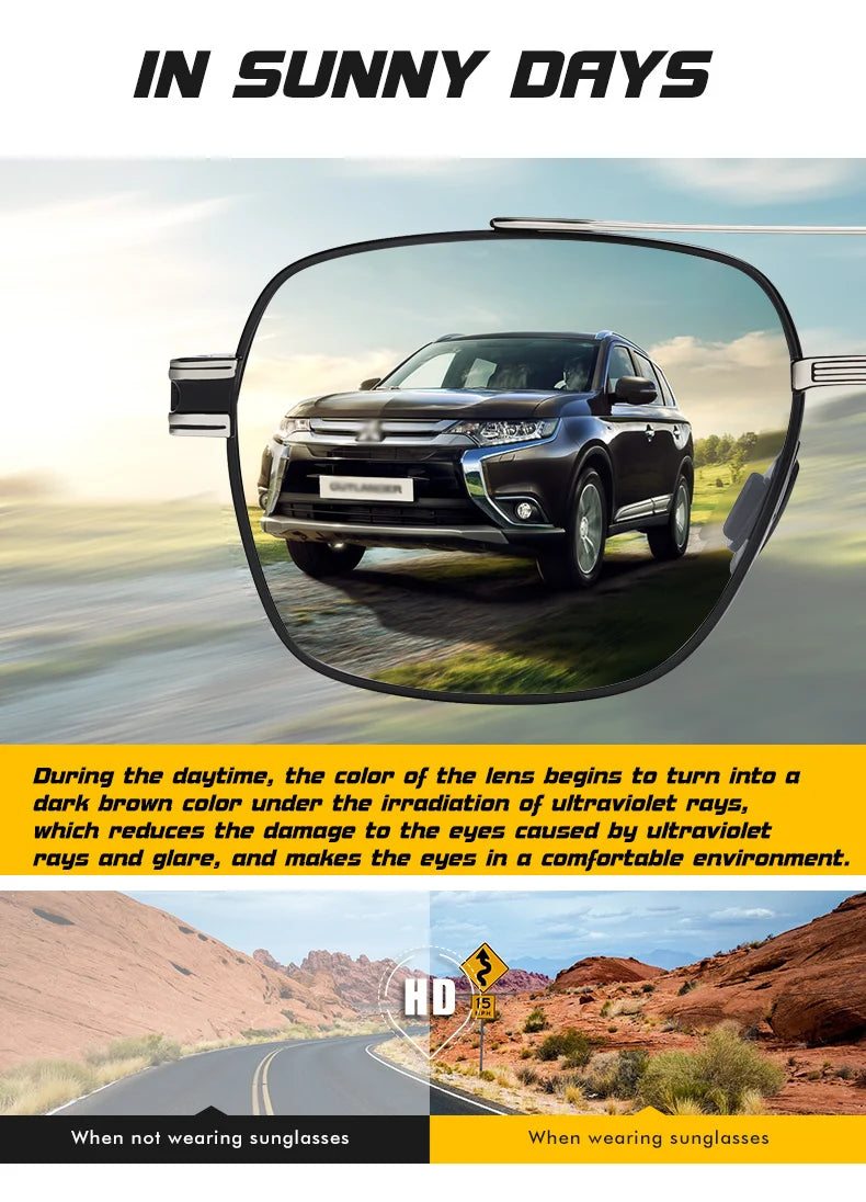 LIOUMO Top Quality Men's Sunglasses Polarized Photochromic Driving Glasses Women Fashion Chameleon Goggles Anti-Glare zonnebril