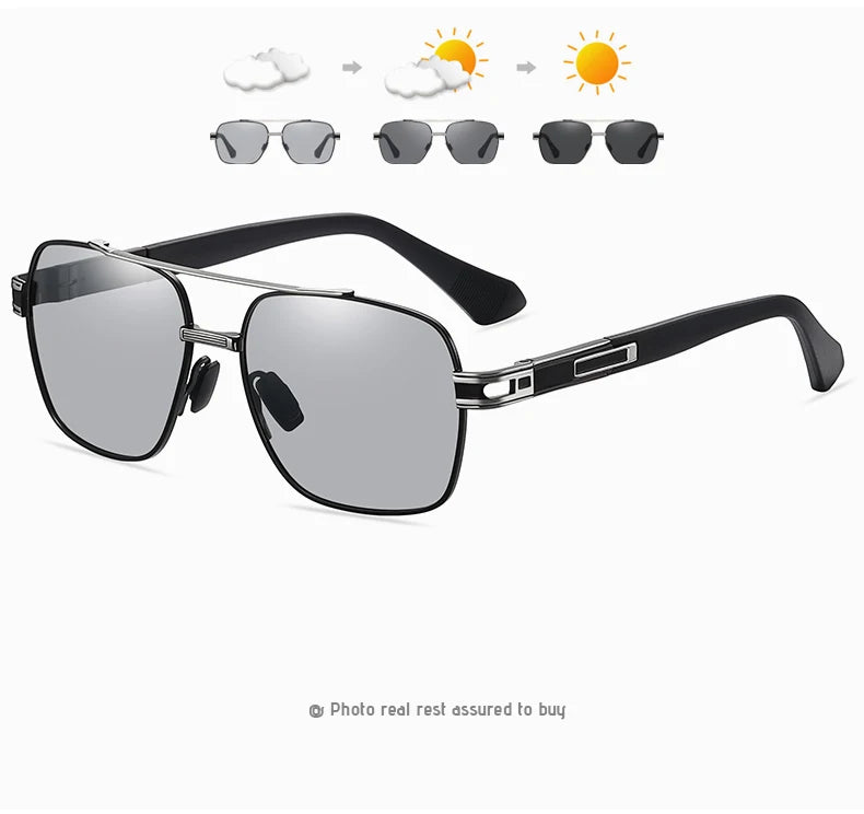 LIOUMO Top Quality Men's Sunglasses Polarized Photochromic Driving Glasses Women Fashion Chameleon Goggles Anti-Glare zonnebril