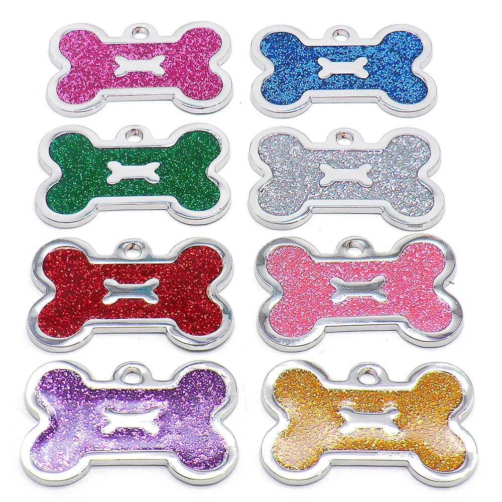 New 20 Pcs Personalized Bone Dog ID Tag Engraved Pet ID Name Puppy Dog Tag Pendant Collar Puppy Collar Dog Pendant Accessories