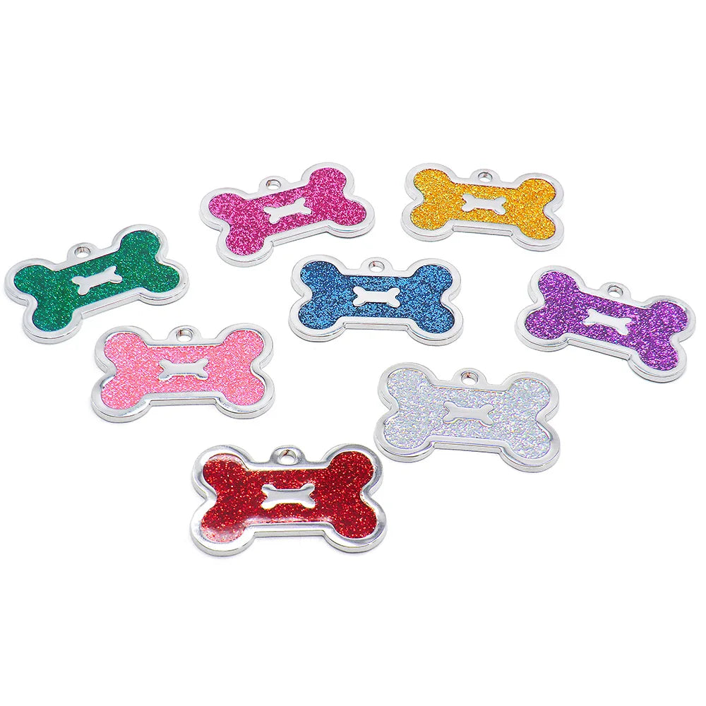 New 20 Pcs Personalized Bone Dog ID Tag Engraved Pet ID Name Puppy Dog Tag Pendant Collar Puppy Collar Dog Pendant Accessories