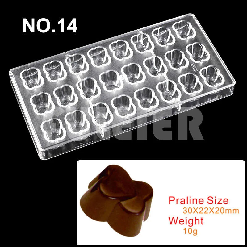 Polycarbonate Chocolate Mold Baking Confectionery Tools For Cake Decoration Pastry Baking Chocolate Candy Mold Bakeware Pan