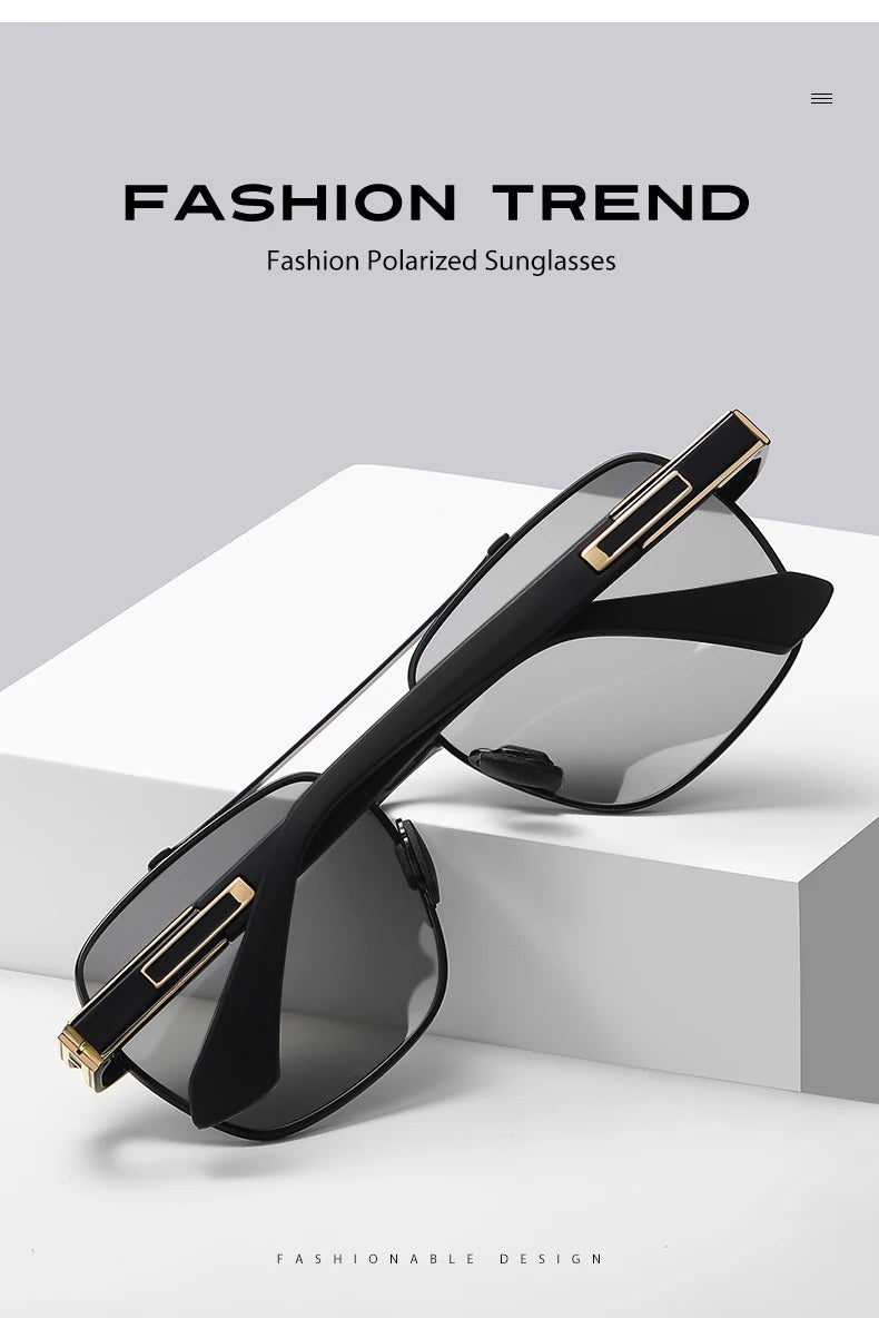 LIOUMO Top Quality Men's Sunglasses Polarized Photochromic Driving Glasses Women Fashion Chameleon Goggles Anti-Glare zonnebril