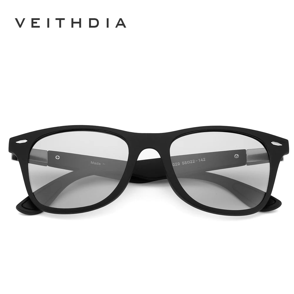 VEITHDIA Sunglasses Gradient Photochromic Unisex Polarized Mirror Lens Vintage Day Night Dual Sun Glasses For Men Women 7029