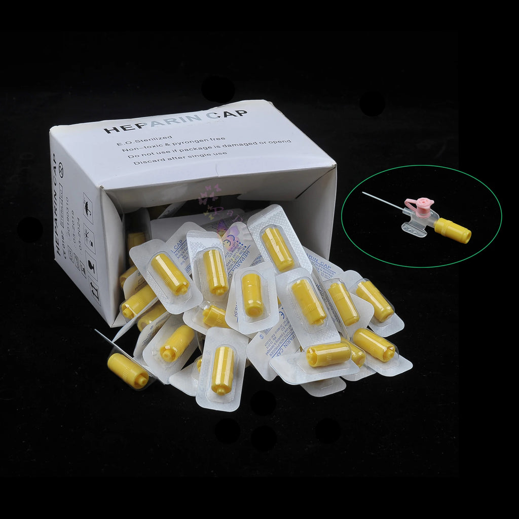 Heparin Cap for I.V. Catheters Cannulas Disposable Cannula Heparin Caps for Dog Cat Pet Veterinary Supplies