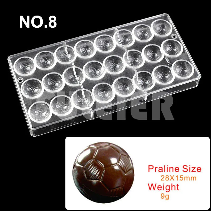 Polycarbonate Chocolate Mold Baking Confectionery Tools For Cake Decoration Pastry Baking Chocolate Candy Mold Bakeware Pan