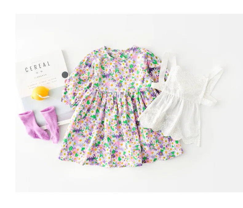2pcs Baby Girls Clothing 0-4 Years Sister Outfit Set - Gingham Romper/Dress with Blouse Matching Clothes for Siblings