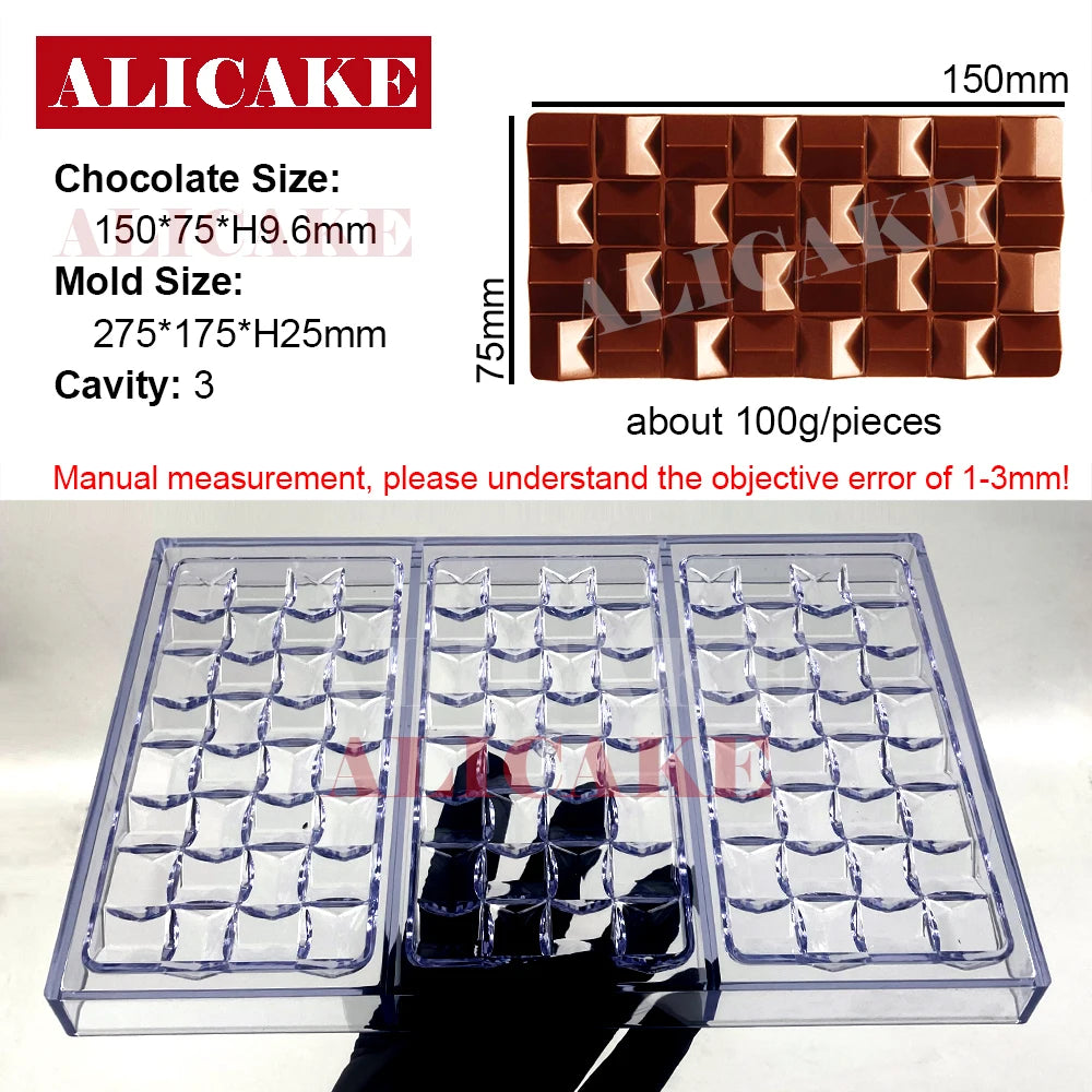 Chocolate Bar Mold Baking Pastry Tools For Baker Polycarbonate Chocolates Bar Bonbons Molds Baking Pastry Confectionery Mould