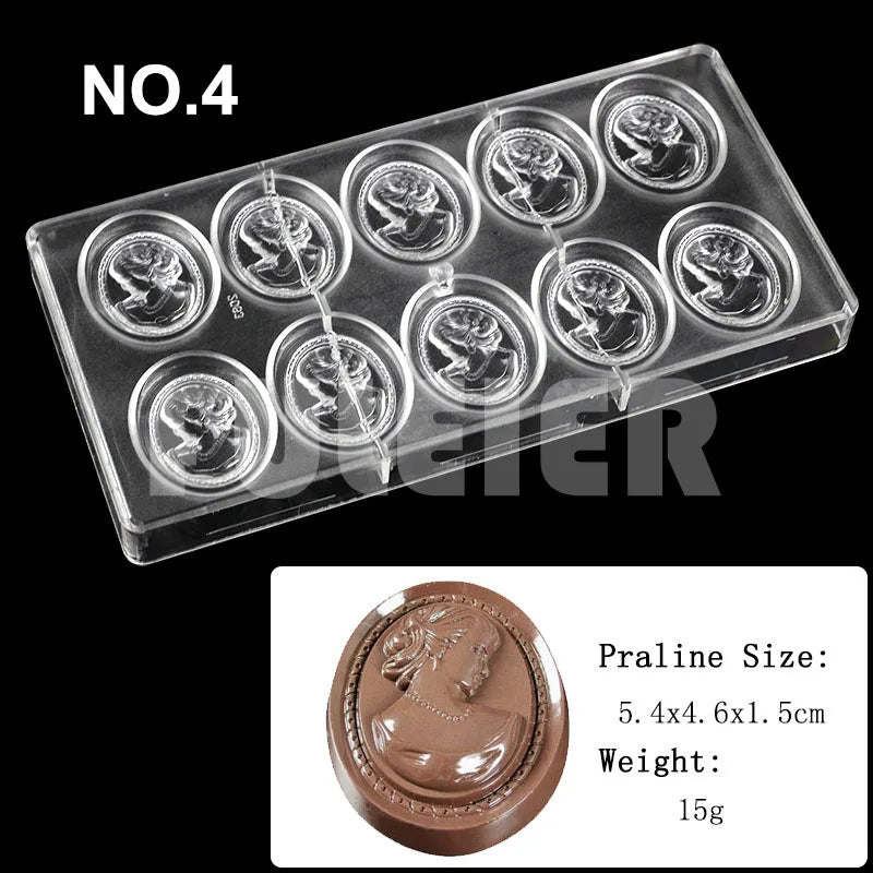Polycarbonate Chocolate Mold Baking Confectionery Tools For Cake Decoration Pastry Baking Chocolate Candy Mold Bakeware Pan