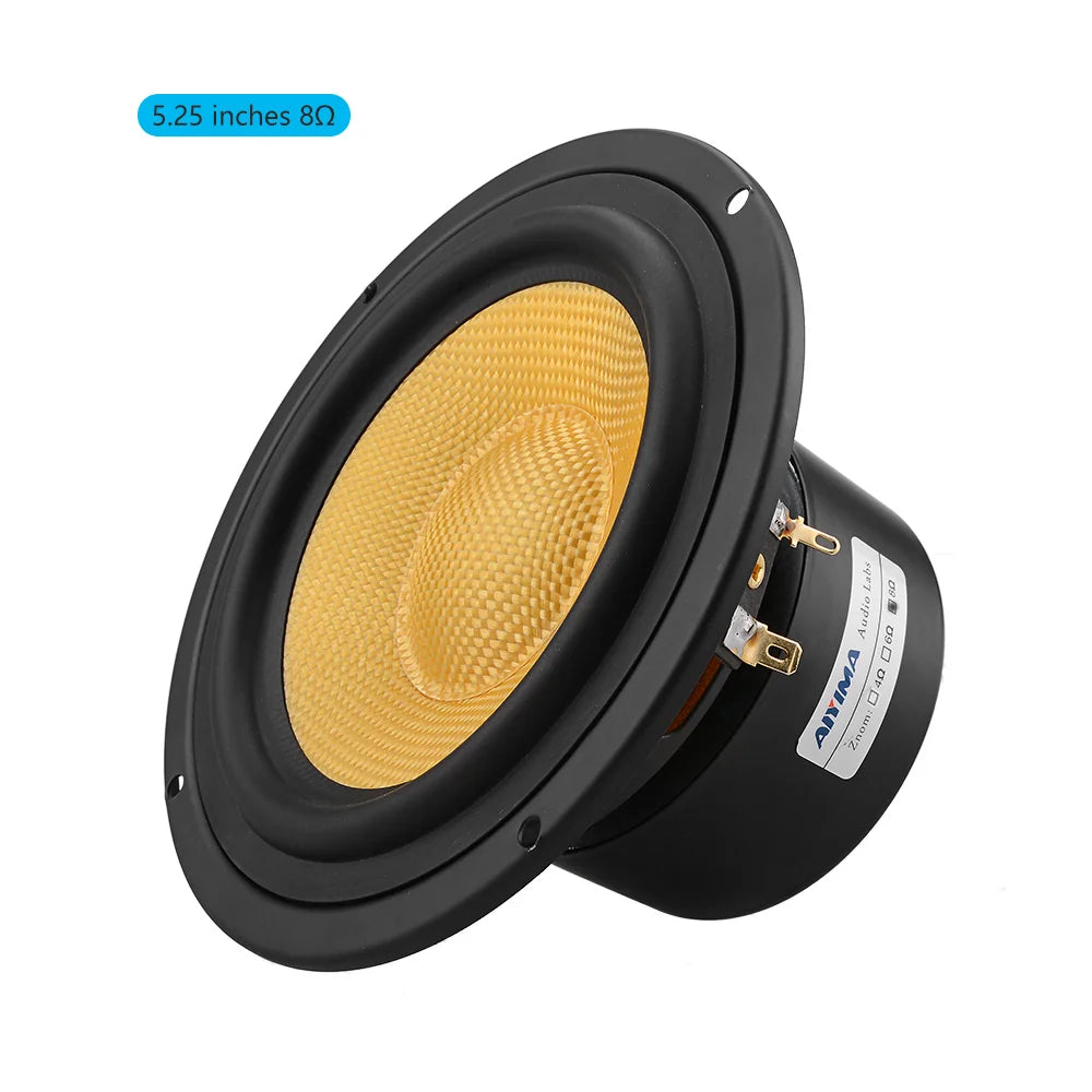 AIYIMA 1Pcs 5.25 Inch Audio Speaker 4 8 Ohm 100W Mid Bass Speaker Column Woofer Fiberglass Cone Home Theater For Bookshelf DIY