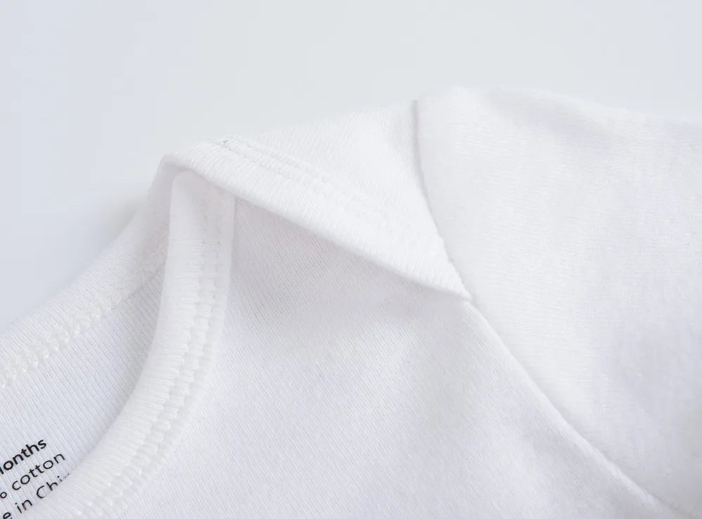 2025 Solid White Baby Clothes Short Sleeve Cotton Baby Girls Boys Bodysuit Newborn body bebe 0-24 months Infant Jumpsuit