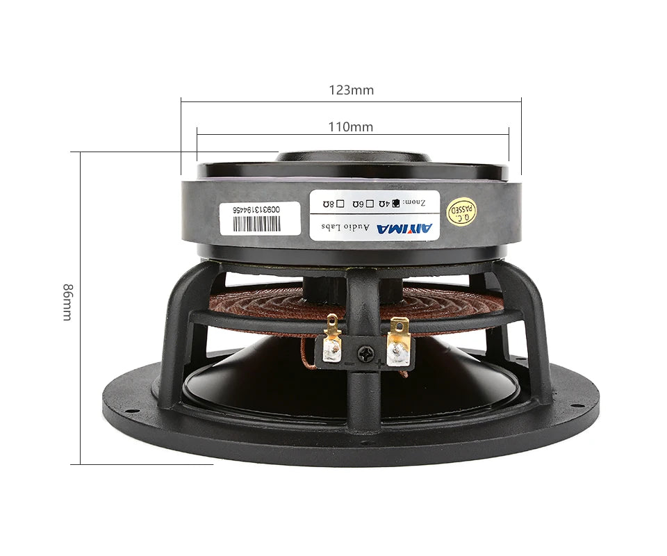 AIYIMA Audio 6.5 inch 4 8 Ohm 100W Midrange Bass Woofer Speaker  Aluminum Ceramic HIFI Bookself Loudspeaker DIY Home Theater 1PC