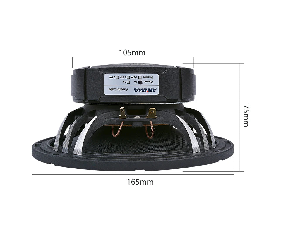AIYIMA 6.5 Inch Car Horn Audio Midrange Bass Speakers 4 8 Ohm 80 W Woofer Home Theater Aluminum Basin Frame Loudspeaker