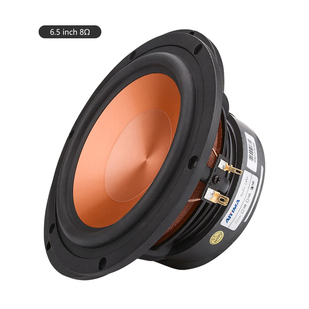 AIYIMA Audio 6.5 inch 4 8 Ohm 100W Midrange Bass Woofer Speaker  Aluminum Ceramic HIFI Bookself Loudspeaker DIY Home Theater 1PC