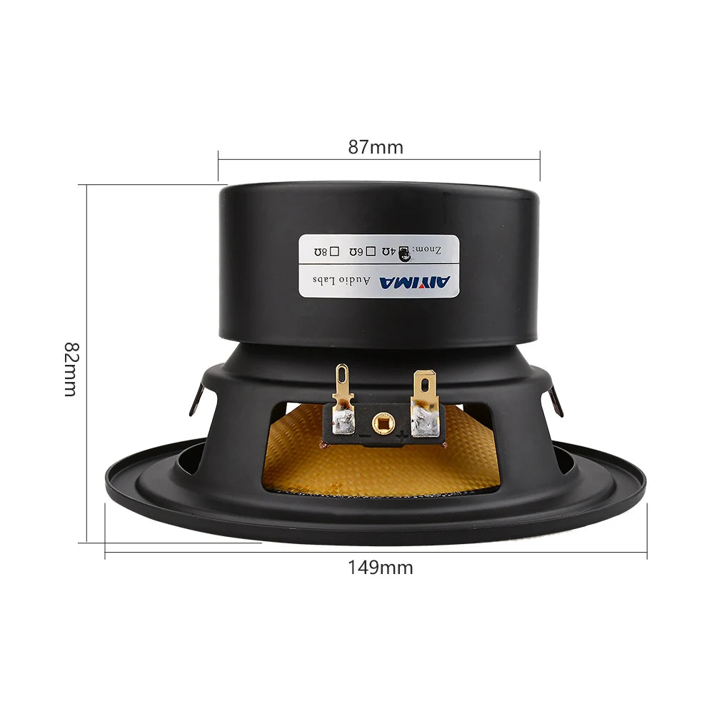 AIYIMA 1Pcs 5.25 Inch Audio Speaker 4 8 Ohm 100W Mid Bass Speaker Column Woofer Fiberglass Cone Home Theater For Bookshelf DIY
