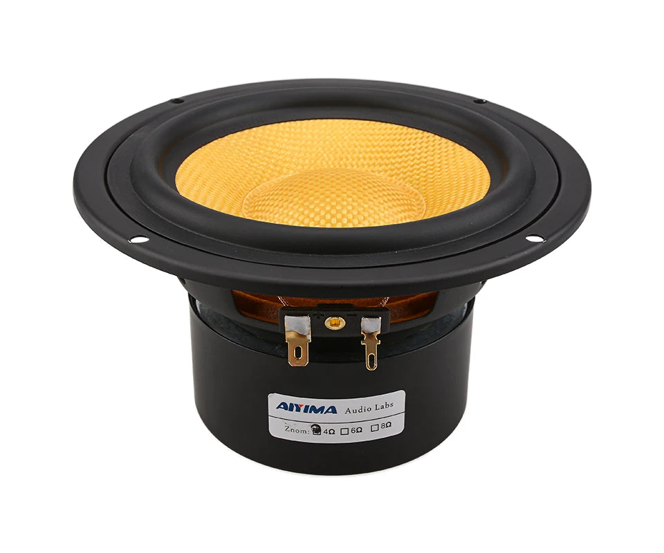 AIYIMA 1Pcs 5.25 Inch Audio Speaker 4 8 Ohm 100W Mid Bass Speaker Column Woofer Fiberglass Cone Home Theater For Bookshelf DIY