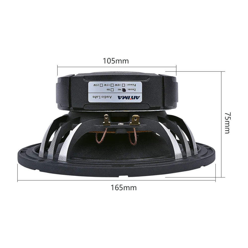 AIYIMA 6.5 Inch Car Horn Audio Midrange Bass Speakers 4 8 Ohm 80 W Woofer Home Theater Aluminum Basin Frame Loudspeaker