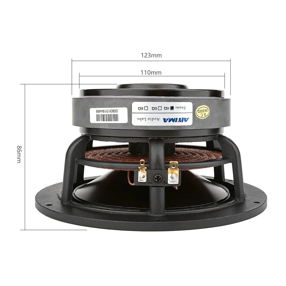 AIYIMA Audio 6.5 inch 4 8 Ohm 100W Midrange Bass Woofer Speaker  Aluminum Ceramic HIFI Bookself Loudspeaker DIY Home Theater 1PC