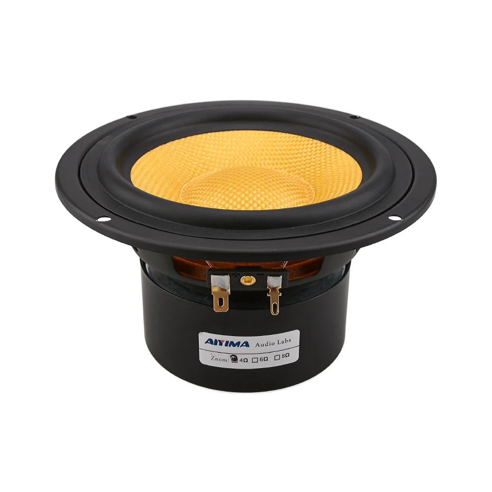 AIYIMA 1Pcs 5.25 Inch Audio Speaker 4 8 Ohm 100W Mid Bass Speaker Column Woofer Fiberglass Cone Home Theater For Bookshelf DIY