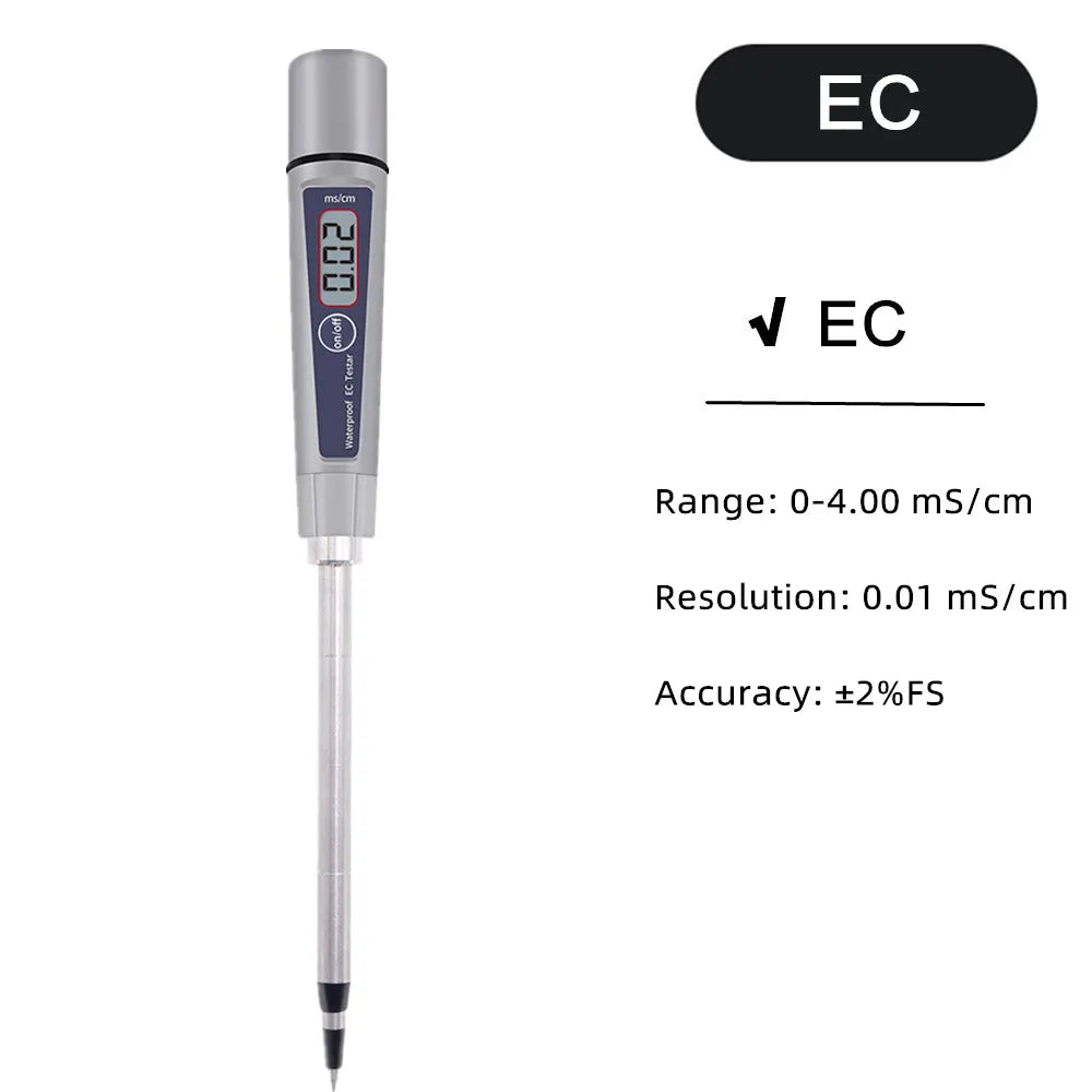 Soil Ph Meter Tester EC Meter for Soil PH TDS CF Sunlight Moisture Humidity Garden Temp Soil moisture Sensor Gauge Optional