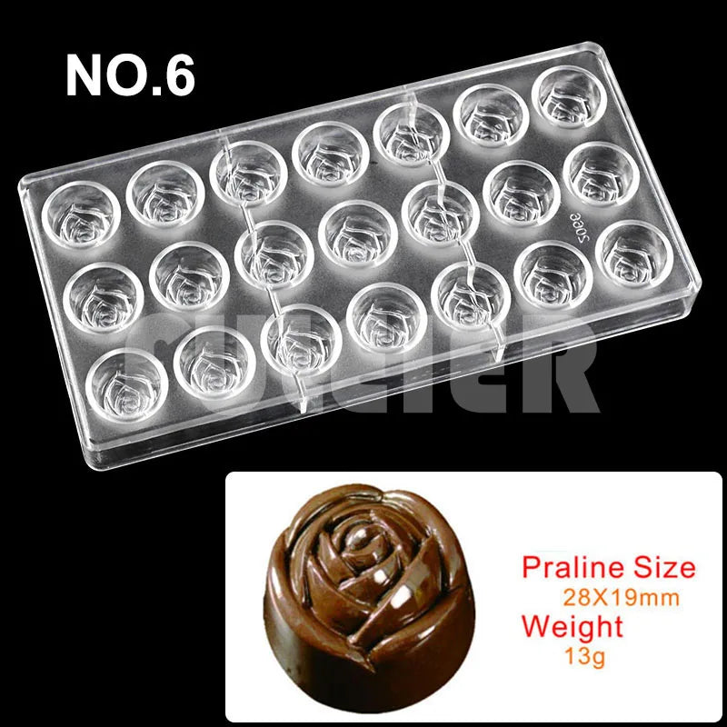 Polycarbonate Chocolate Mold Baking Confectionery Tools For Cake Decoration Pastry Baking Chocolate Candy Mold Bakeware Pan
