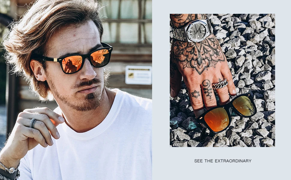 VEITHDIA Sunglasses Gradient Photochromic Unisex Polarized Mirror Lens Vintage Day Night Dual Sun Glasses For Men Women 7029