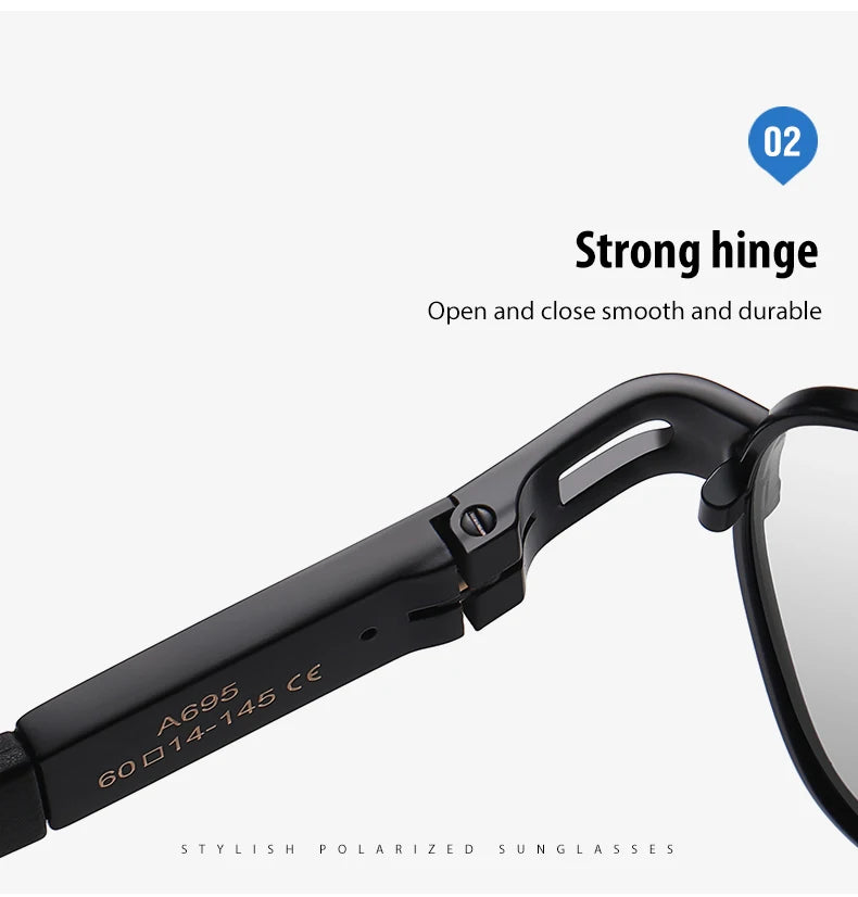 LIOUMO Top Quality Men's Sunglasses Polarized Photochromic Driving Glasses Women Fashion Chameleon Goggles Anti-Glare zonnebril