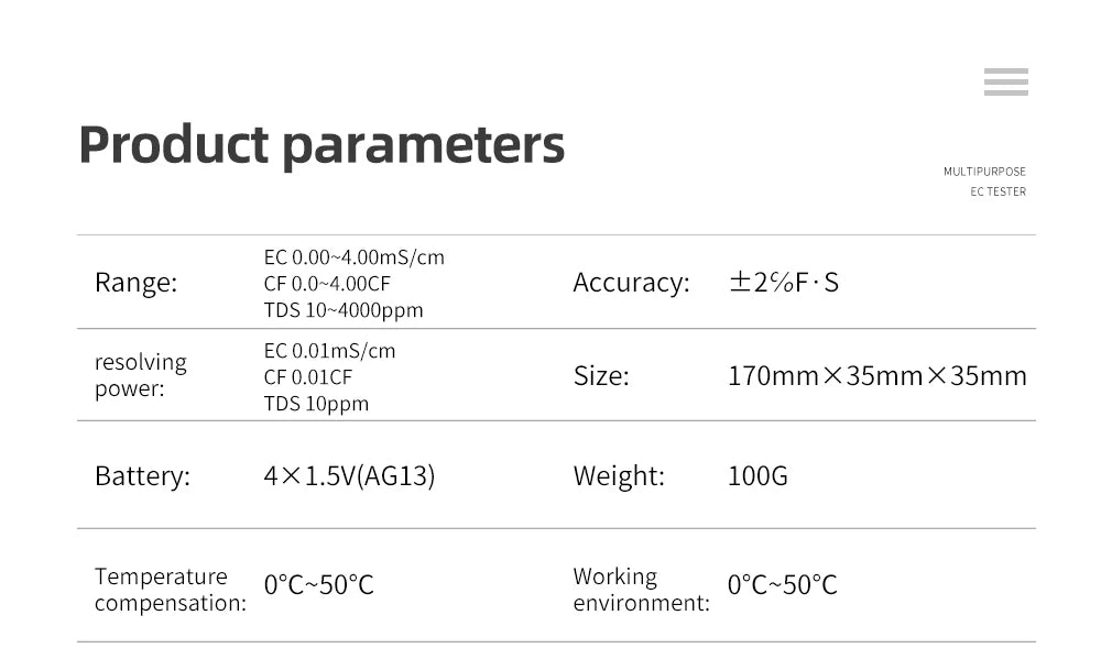 Soil Ph Meter Tester EC Meter for Soil PH TDS CF Sunlight Moisture Humidity Garden Temp Soil moisture Sensor Gauge Optional