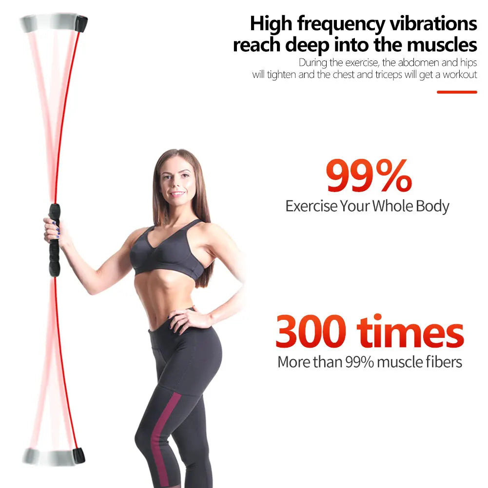 Multi-Function Training Stick Lose Weight Muscle Training Tremor Rod Gym Fitness Exercise Equipment Detachable Elastic Rod Stick