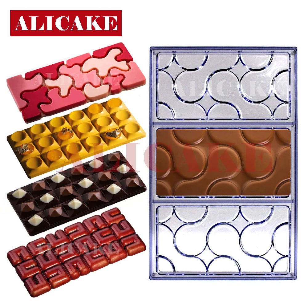 Chocolate Bar Mold Baking Pastry Tools For Baker Polycarbonate Chocolates Bar Bonbons Molds Baking Pastry Confectionery Mould