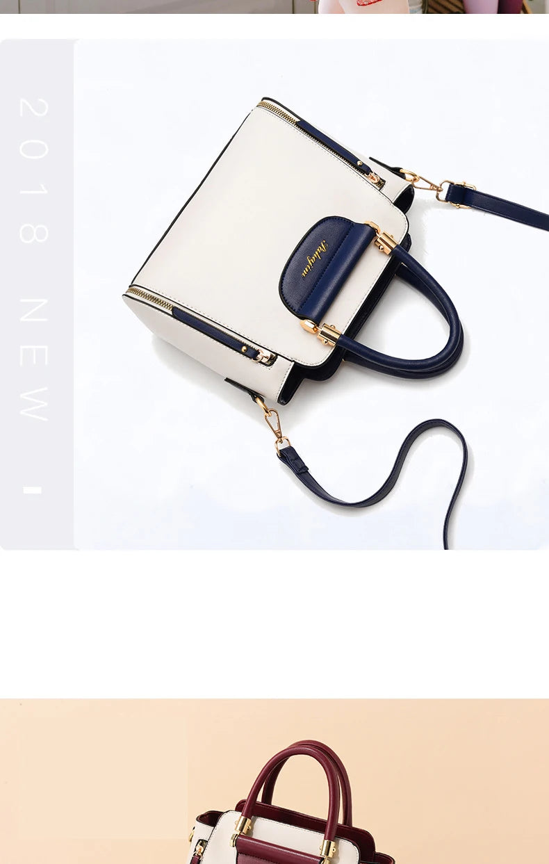 Women's bag 2025 new fashion women's bags hit color hand-held  bag Europeand the United States all-match shoulder messenger bag