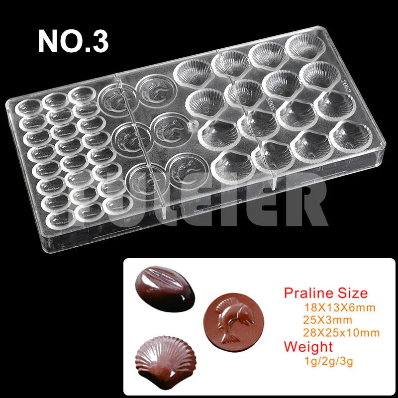 Polycarbonate Chocolate Mold Baking Confectionery Tools For Cake Decoration Pastry Baking Chocolate Candy Mold Bakeware Pan