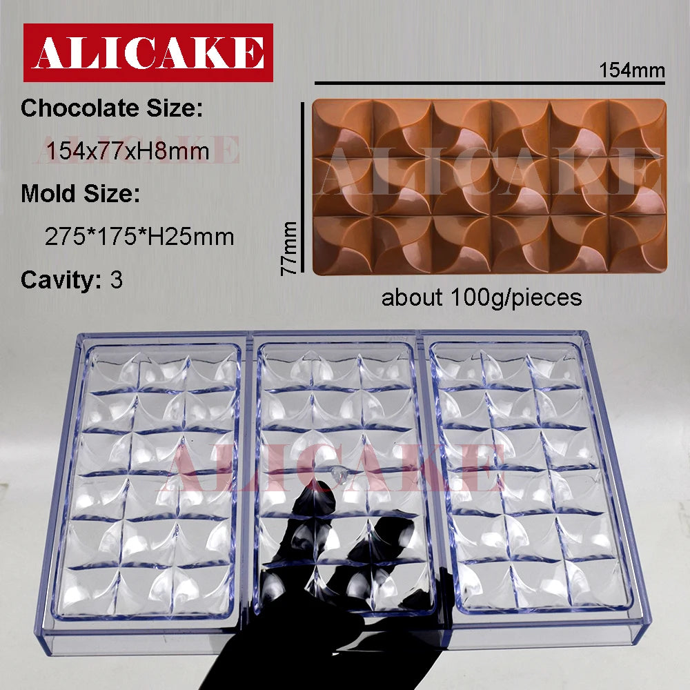 Chocolate Bar Mold Baking Pastry Tools For Baker Polycarbonate Chocolates Bar Bonbons Molds Baking Pastry Confectionery Mould
