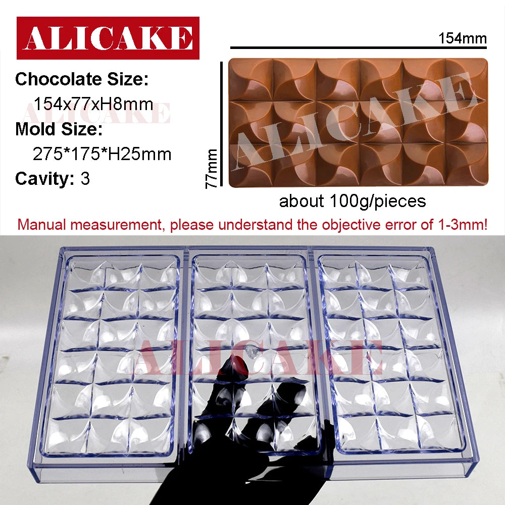 Chocolate Bar Mold Baking Pastry Tools For Baker Polycarbonate Chocolates Bar Bonbons Molds Baking Pastry Confectionery Mould