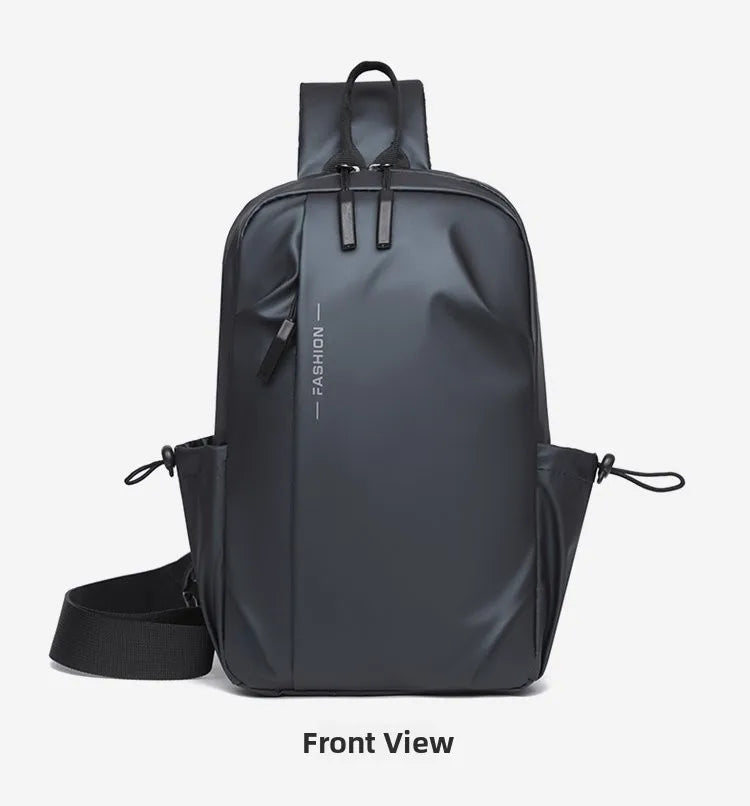 Large Capacity Fashion Waterproof Men's Crossbody Bag Travel Casual Ladies Single Shoulder Slant Bag Korean Style Chest Bag