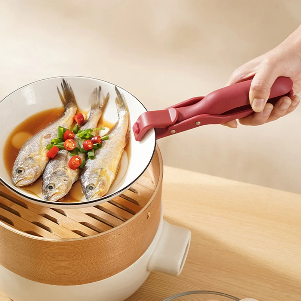 1/2/5Pcs Hot Plate Gripper Anti-Scalding Clips Holder Tongs Bowl Holder for Moving Hot Plate Bowls Pizza Pan for Kitchen