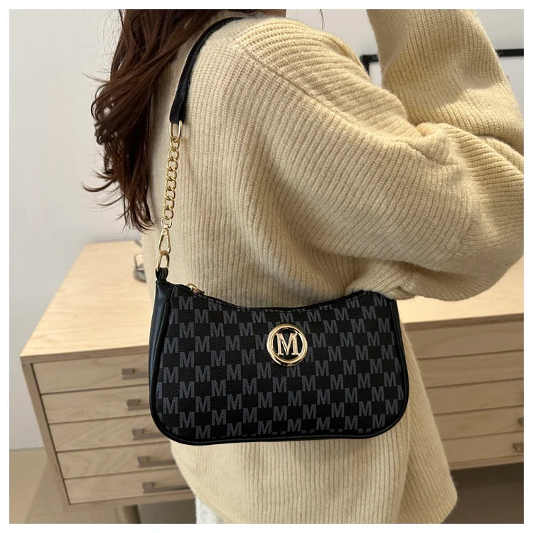 Vintage Floral Print Underarm Bag Women's Crossbody Shoulder Bag Casual Versatile Small Bag Popular Female Fashion Design