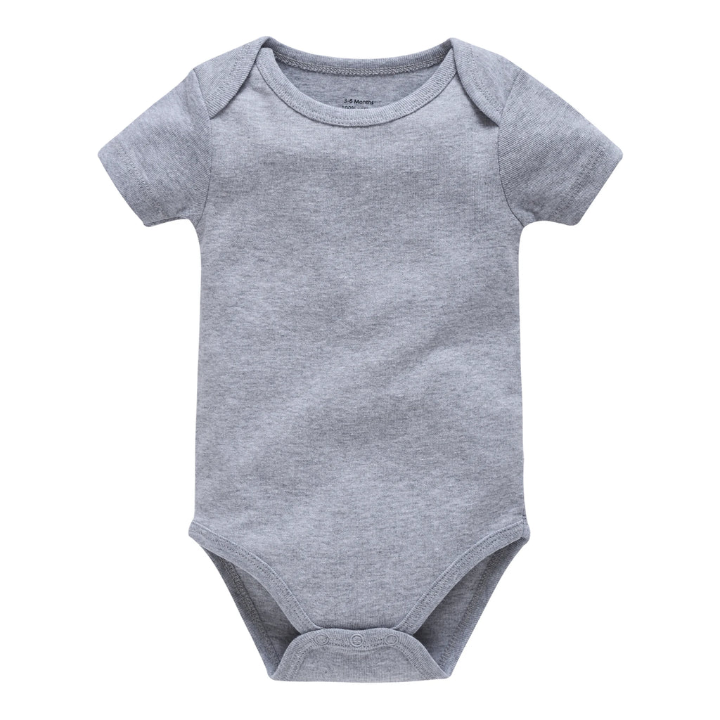 2025 Solid White Baby Clothes Short Sleeve Cotton Baby Girls Boys Bodysuit Newborn body bebe 0-24 months Infant Jumpsuit