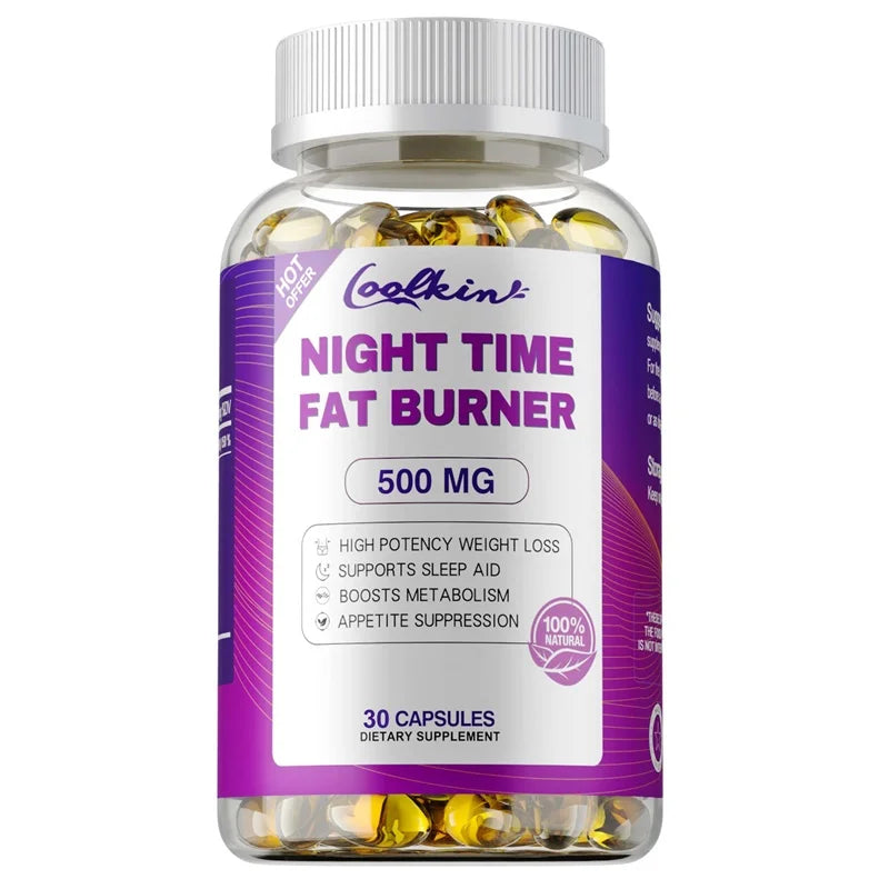 Best Nighttime Fat Burner - Thermogenic Fat Burner, Natural Appetite Suppressant and Metabolism Booster, Immune Health